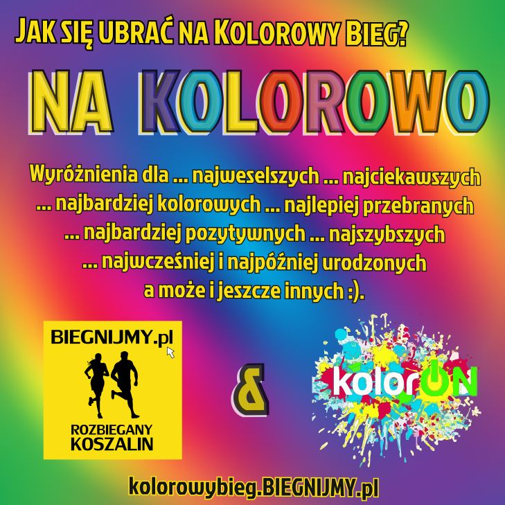 Wyróżnienia dla uczestników w Kolorowym Biegu w Koszalinie